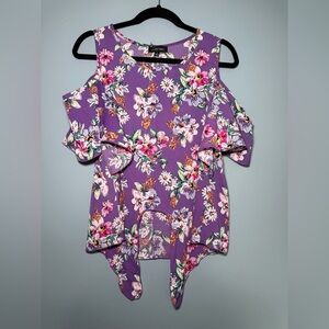 Floral Purple‎ Women's Top